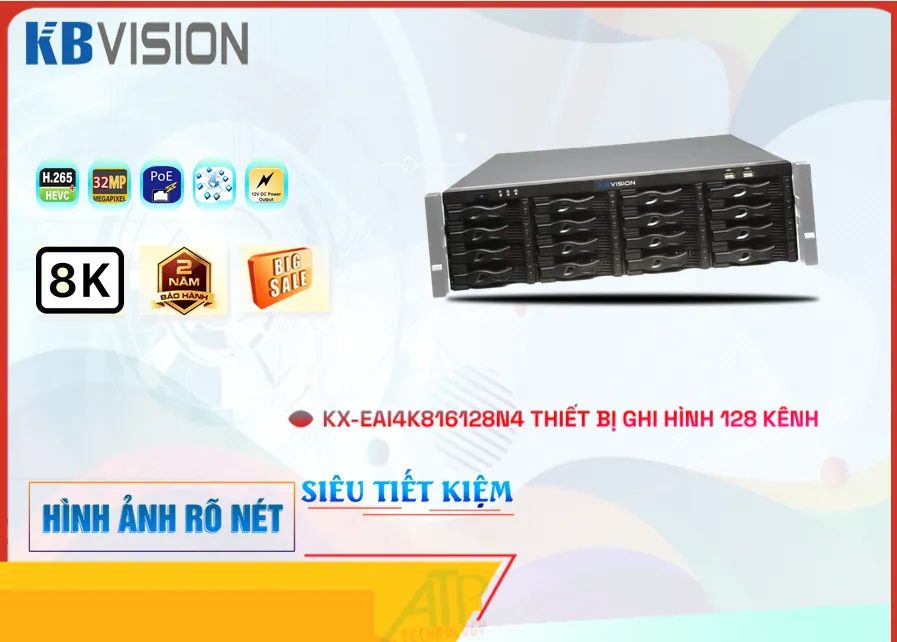 KX-EAi4K816128N4 Đầu Ghi KBvision KX-EAi4K816128N4 Đầu Ghi KBvision