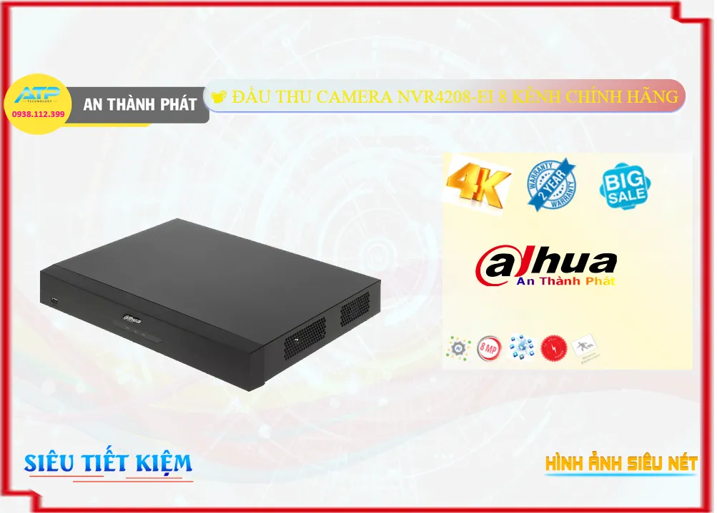 NVR4208-EI Thiết Bị Ghi Hình 8 Kênh NVR4208-EI Thiết Bị Ghi Hình 8 Kênh