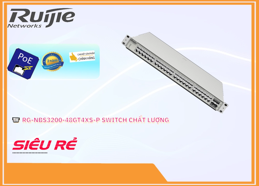 RG-NBS3200-48GT4XS-P Hãng Ruijie Bộ Quản Lý Mạng RG-NBS3200-48GT4XS-P Hãng Ruijie Bộ Quản Lý Mạng