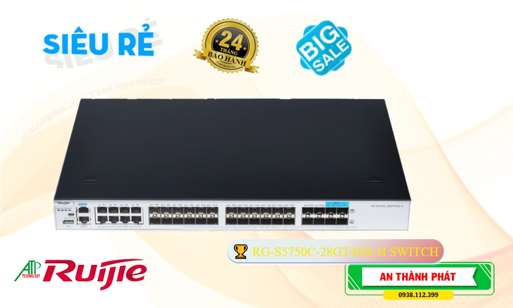 Switch chia mạng Hãng Ruijie RG-S5750C-28SFP4XS-H Switch chia mạng Hãng Ruijie RG-S5750C-28SFP4XS-H