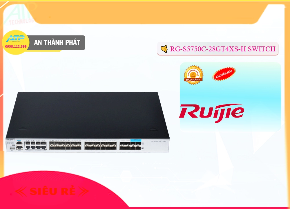 Switch chia mạng Hãng Ruijie RG-S5750C-28SFP4XS-H Switch chia mạng Hãng Ruijie RG-S5750C-28SFP4XS-H