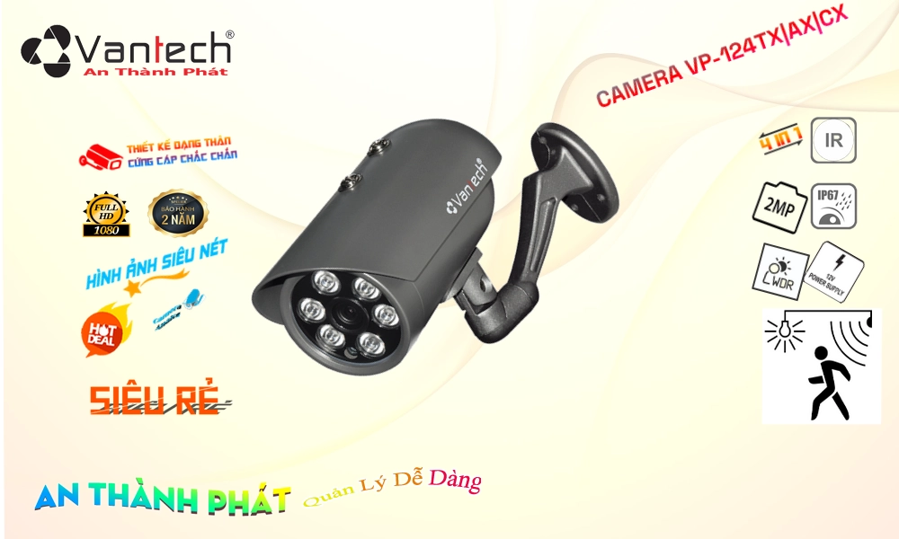 Camera An Ninh VanTech VP-124TX|AX|CX Giá tốt 🌟👌 Camera An Ninh VanTech VP-124TX|AX|CX Giá tốt 🌟👌