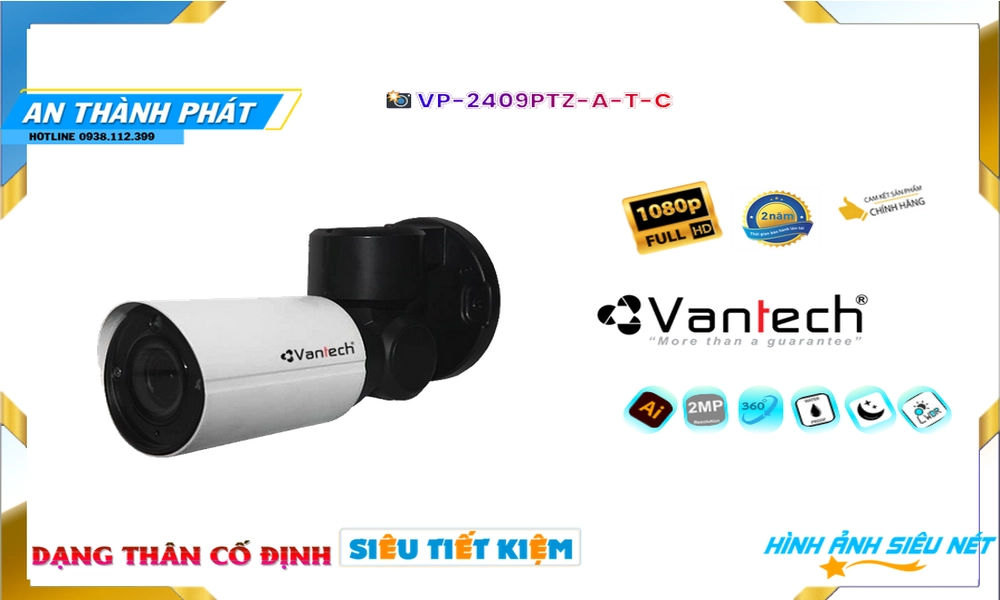 ✲ Camera HD VanTech VP-2409PTZ-A|T|C Tiết Kiệm ✲ Camera HD VanTech VP-2409PTZ-A|T|C Tiết Kiệm