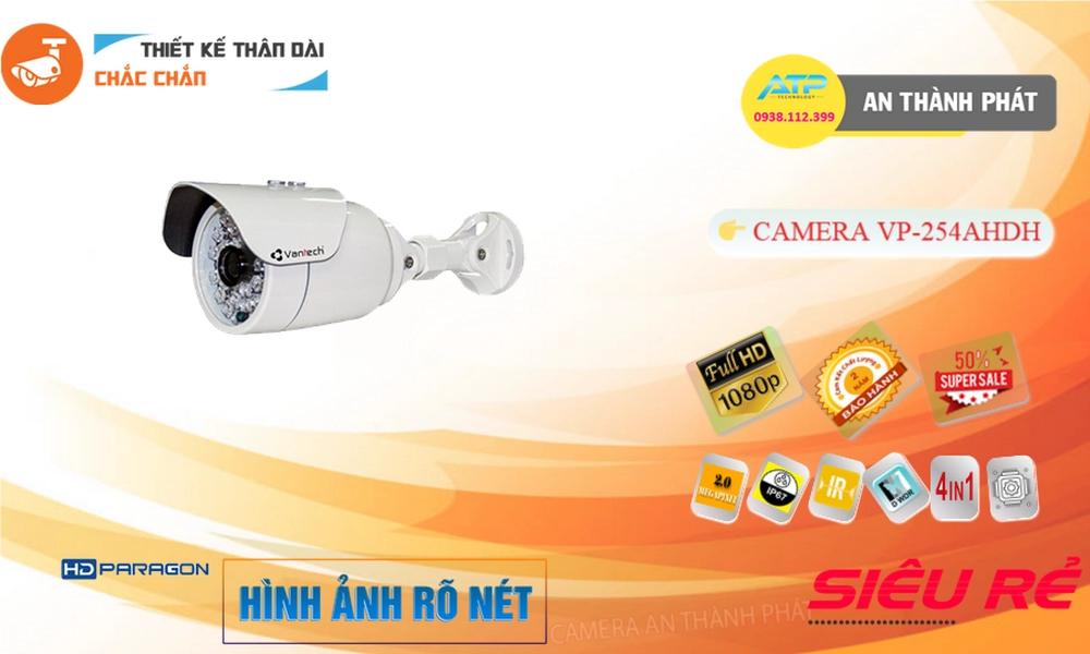 VP-254AHDH Camera VanTech Công Nghệ Mới VP-254AHDH Camera VanTech Công Nghệ Mới