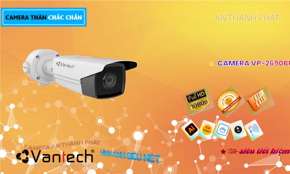 Camera VanTech Chất Lượng Công Nghệ POE VP-2690BP Camera VanTech Chất Lượng Công Nghệ POE VP-2690BP