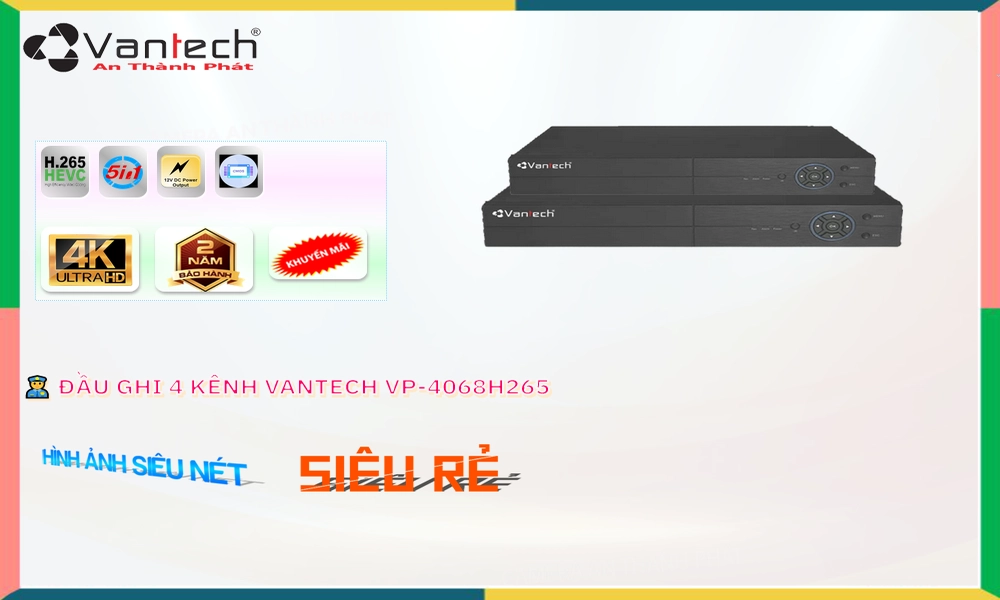✲ VP-4068H265 Đầu Thu VanTech ✲ VP-4068H265 Đầu Thu VanTech