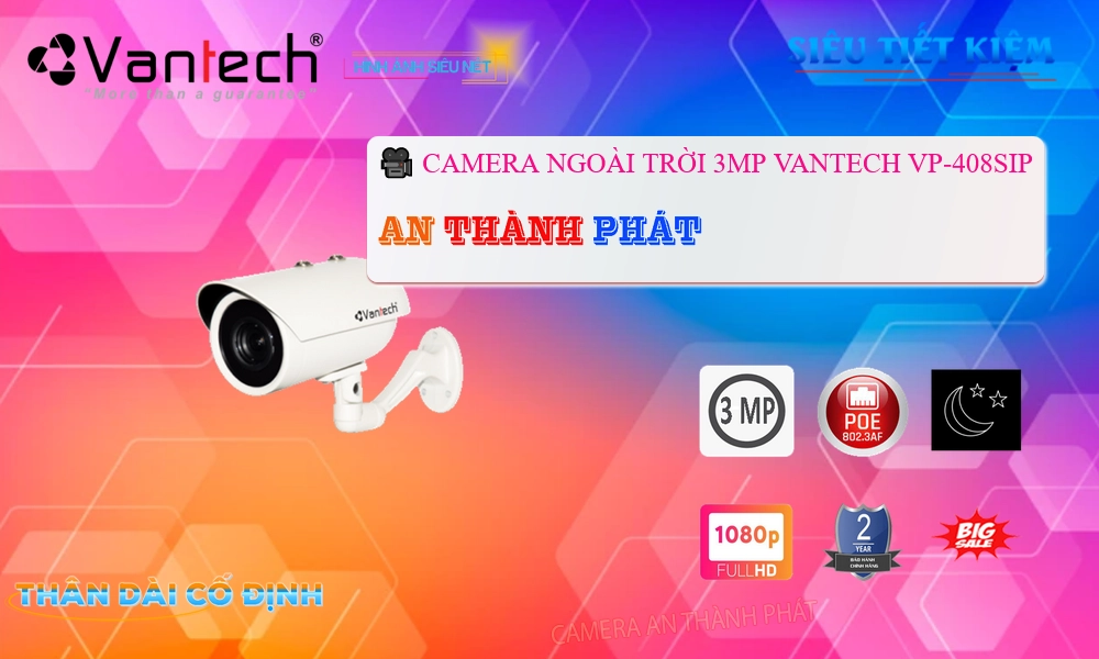 Camera Giá Rẻ VanTech VP-408SIP Ip POE Sắc Nét Giá rẻ Camera Giá Rẻ VanTech VP-408SIP Ip POE Sắc Nét Giá rẻ