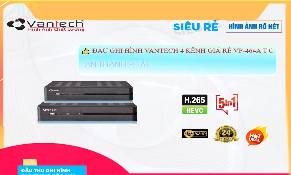 ✲ Đầu ghi VanTech VP-464A|T|C Mẫu Đẹp ✲ Đầu ghi VanTech VP-464A|T|C Mẫu Đẹp