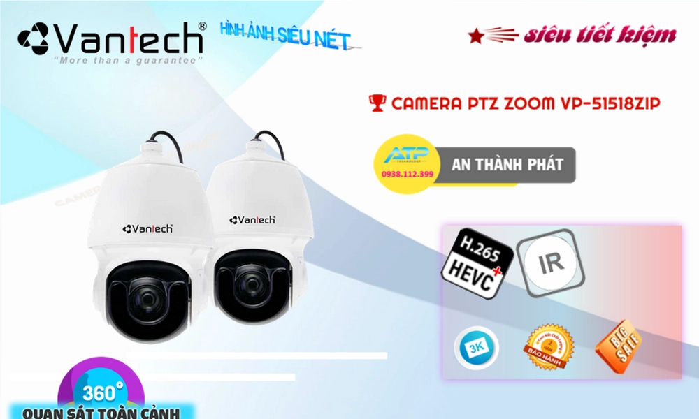 VP-51518ZIP Camera Ip POE Sắc Nét VanTech Công Nghệ Mới