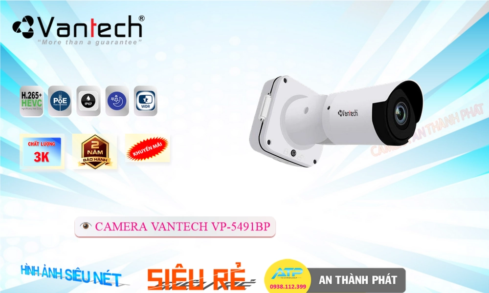 Camera VanTech Thiết kế Đẹp Công Nghệ POE VP-5491BP