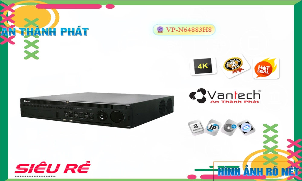 Đầu Ghi VanTech Với giá cạnh tranh VP-N64883H8 Đầu Ghi VanTech Với giá cạnh tranh VP-N64883H8