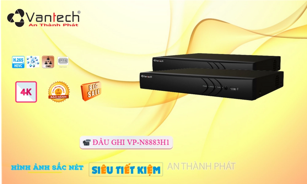Đầu ghi VanTech VP-N8883H1 Tiết Kiệm Đầu ghi VanTech VP-N8883H1 Tiết Kiệm