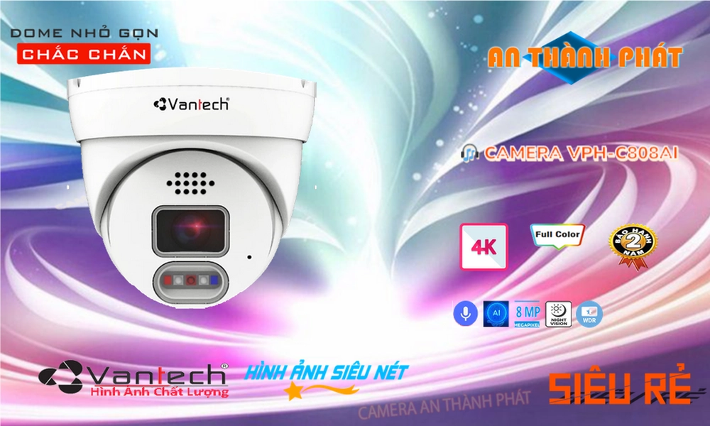 Camera An Ninh VanTech VPH-C808AI Công Nghệ Mới