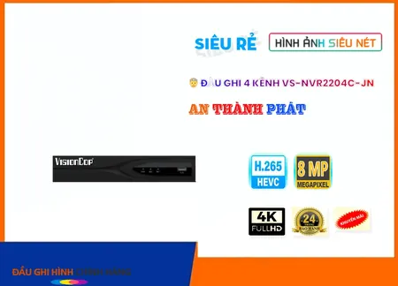 Đầu ghi Visioncop VS-NVR2204C-JN Đầu ghi Visioncop VS-NVR2204C-JN