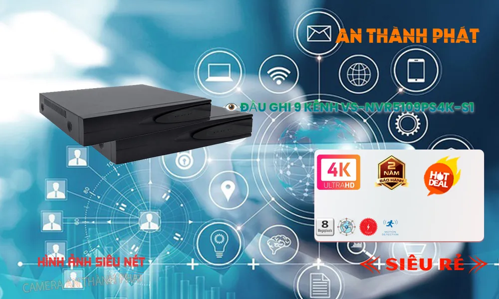 Đầu ghi Visioncop VS-NVR5109PS4K-S1 Đầu ghi Visioncop VS-NVR5109PS4K-S1