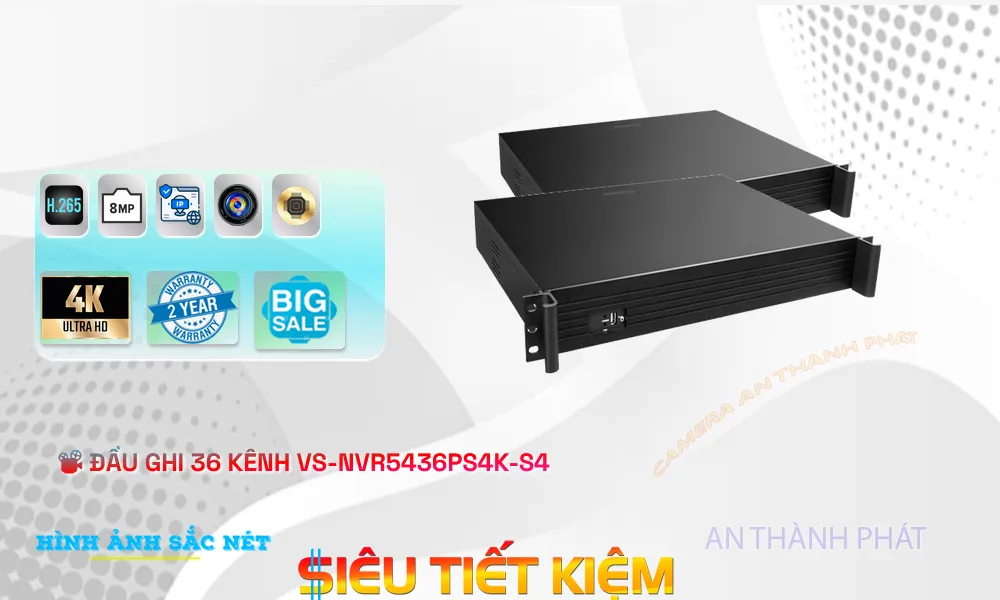 Đầu ghi Visioncop VS-NVR5436PS4K-S4 Đầu ghi Visioncop VS-NVR5436PS4K-S4