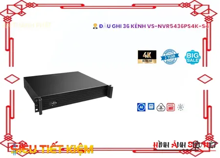 Đầu ghi Visioncop VS-NVR5436PS4K-S4 Đầu ghi Visioncop VS-NVR5436PS4K-S4