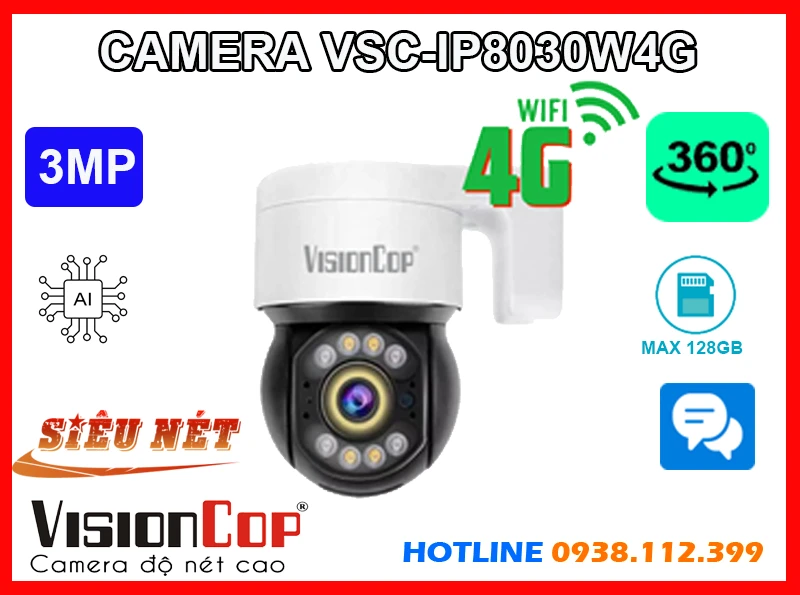 Camera 4G VISIONCOP VSC-IP8030W4G (3MP),công nghê VSC-IP8030W4G,VSC-IP8030W4G Công Nghệ Mới,VSC-IP8030W4G Bán Lỗ, Camera Giá re VSC IP8030W4G,VSC-IP8030W4G tốt nhất,Giá Bán VSC-IP8030W4G Ultra 2k lite