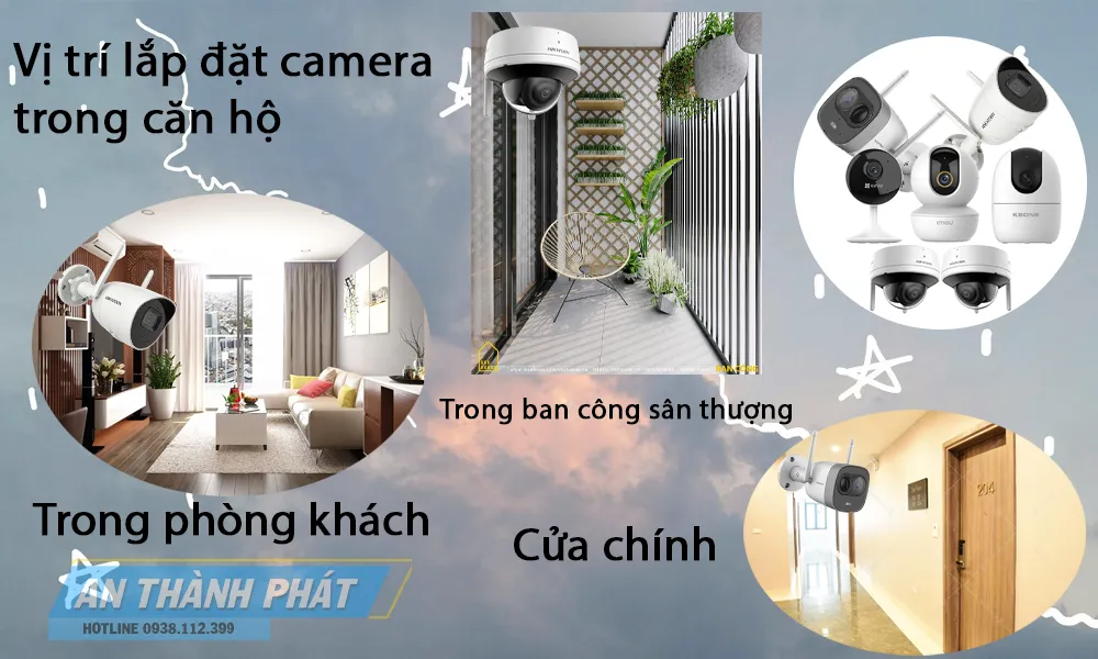 ảnh vị trí lắp đặt camera trong căn hộ