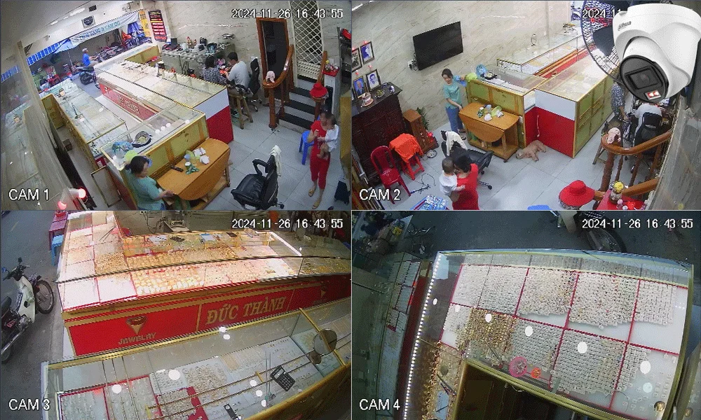 Bộ camera tiệm vàng siêu nét Bộ camera tiệm vàng siêu nét