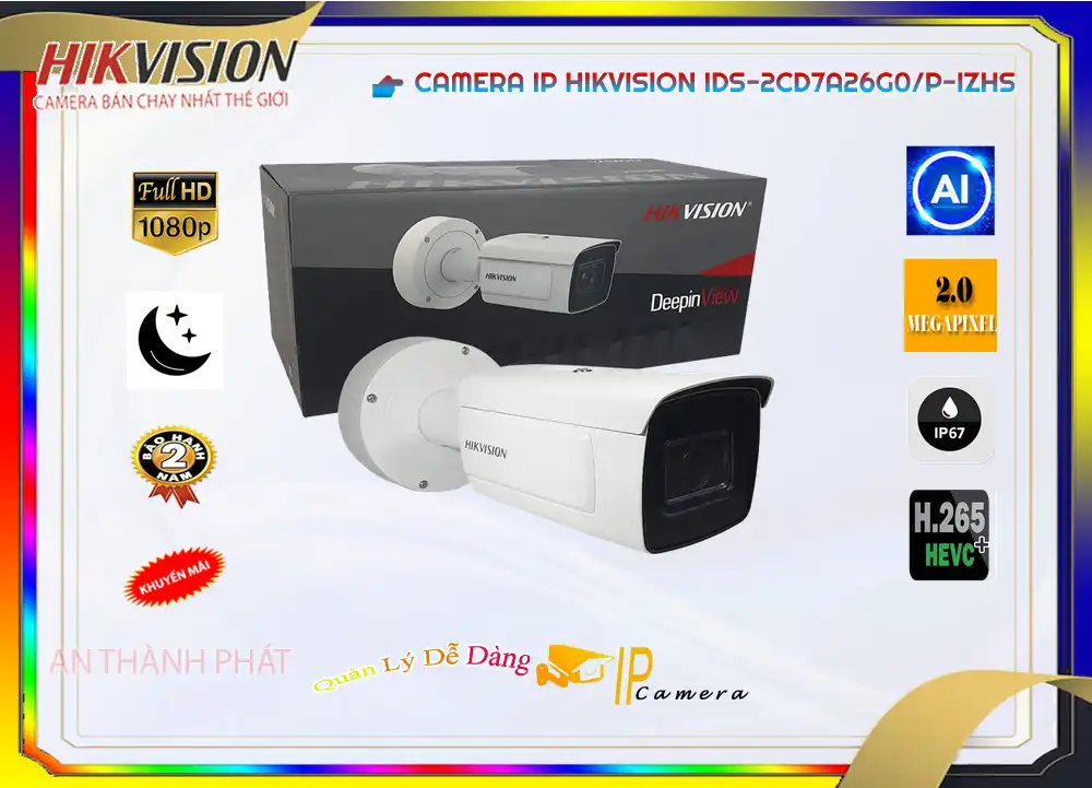 iDS-2CD7A26G0/P-IZHS sắc nét Hikvision