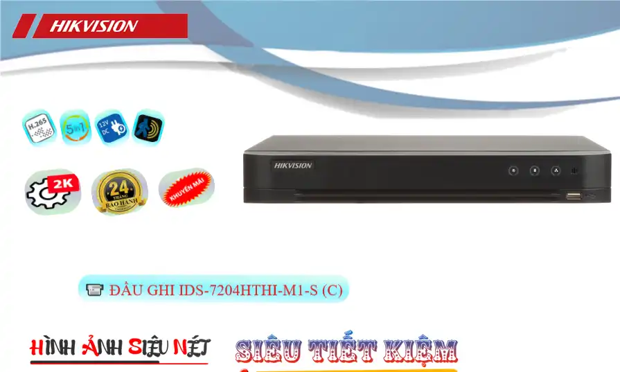 iDS-7204HTHI-M1/S(C) sắc nét Hikvision
