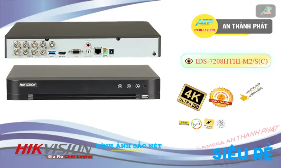iDS-7208HTHI-M2/S(C) sắc nét Hikvision