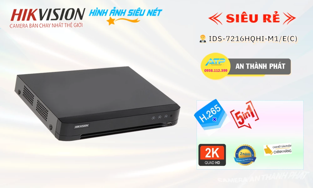 iDS-7216HQHI-M1/E(C) sắc nét Hikvision ➠