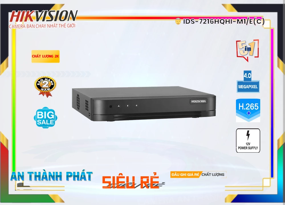 iDS-7216HQHI-M1/E(C) sắc nét Hikvision ➠