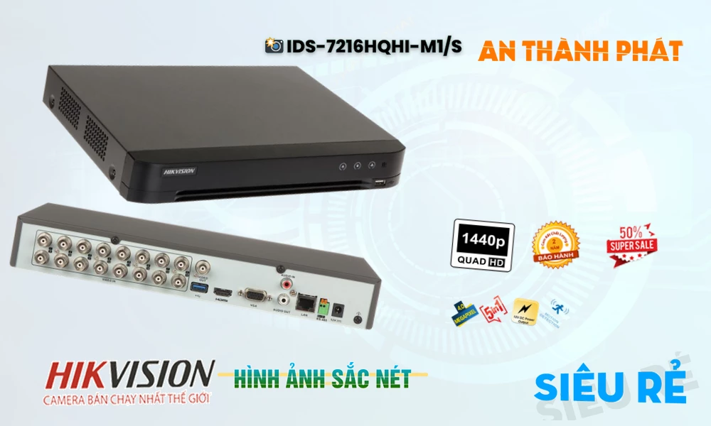 iDS-7216HQHI-M1/S sắc nét Hikvision iDS-7216HQHI-M1/S sắc nét Hikvision