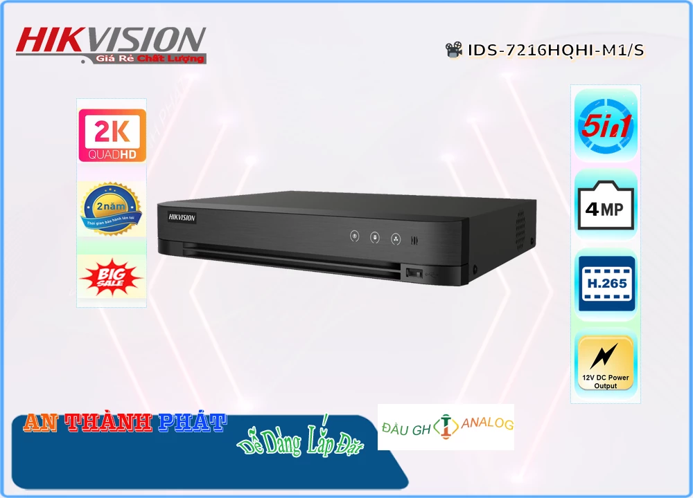 iDS-7216HQHI-M1/S sắc nét Hikvision iDS-7216HQHI-M1/S sắc nét Hikvision