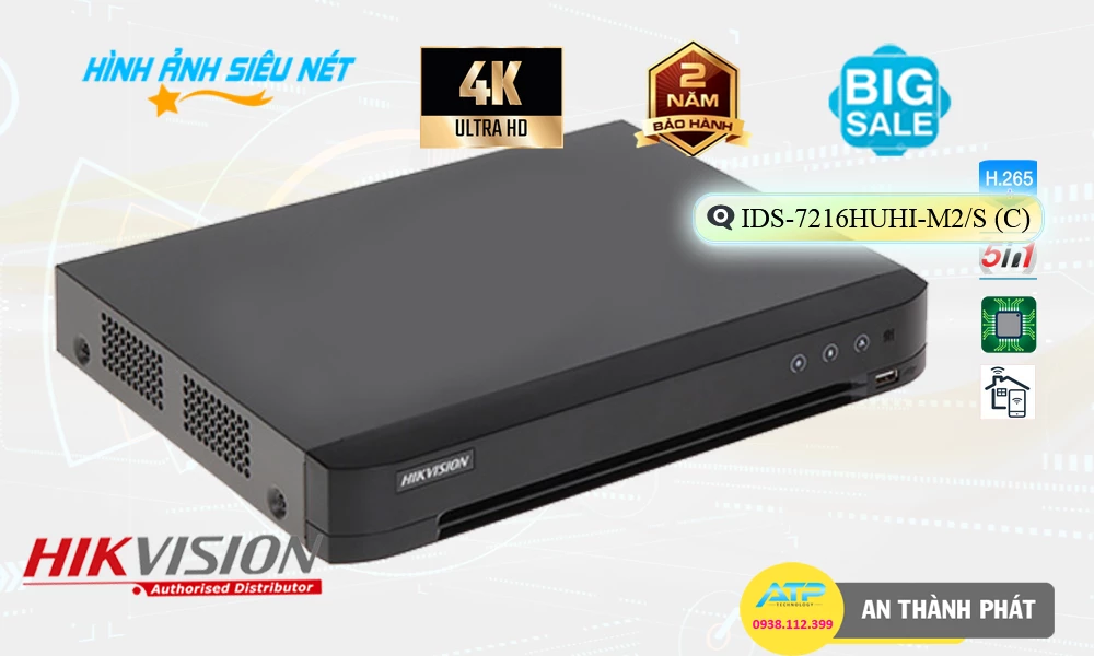 iDS-7216HUHI-M2/S(C) sắc nét Hikvision ➠
