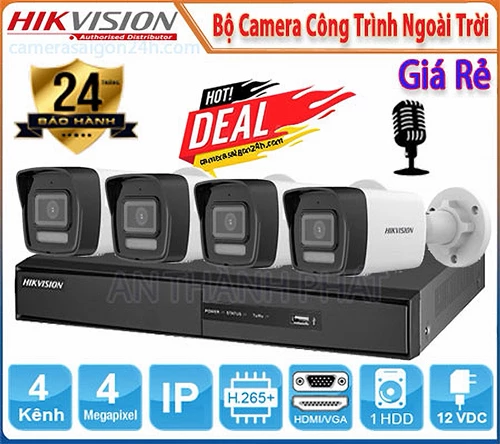 Trọn bộ camera công trình ngoài trời ,giá rẻ ,chất lượng ,hình ảnh sắc nét ,chống thấm nước ,chống bụi bẩn ,khả năng quan sát xa ,ghi hình liên tục ,hỗ trợ xem qua smartphone.